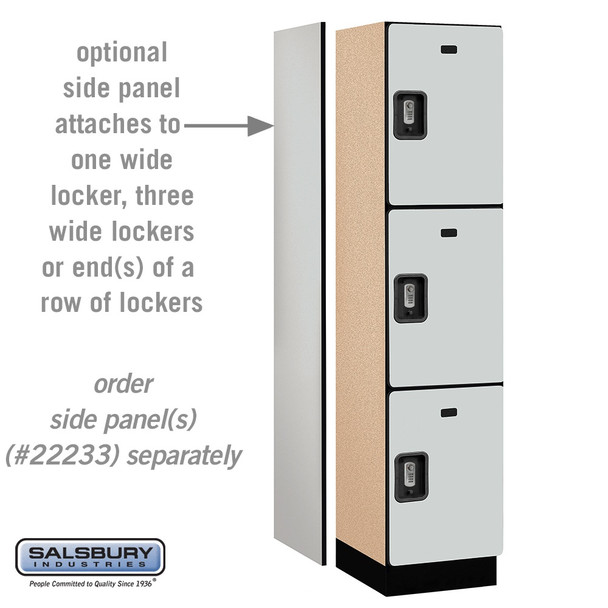 Salsbury 18" Wide Triple Tier Designer Wood Locker - 1 Wide - 6 Feet High - 18 Inches Deep - - Electronic Locks