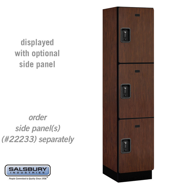 Salsbury 18" Wide Four Tier Designer Wood Locker - 1 Wide - 6 Feet High - 24 Inches Deep - - Resettable Combination Locks