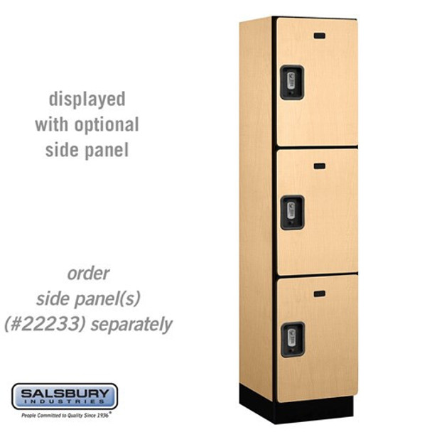 Salsbury 18" Wide Four Tier Designer Wood Locker - 1 Wide - 6 Feet High - 24 Inches Deep - - Electronic Locks
