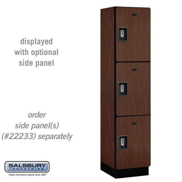 Salsbury 18" Wide Four Tier Designer Wood Locker - 1 Wide - 6 Feet High - 24 Inches Deep - - Electronic Locks