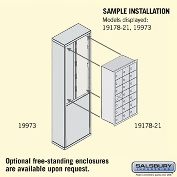 Cell Phone Storage Locker - with Front Access Panel 7 Door High Unit (8 Inch Deep Compartments)