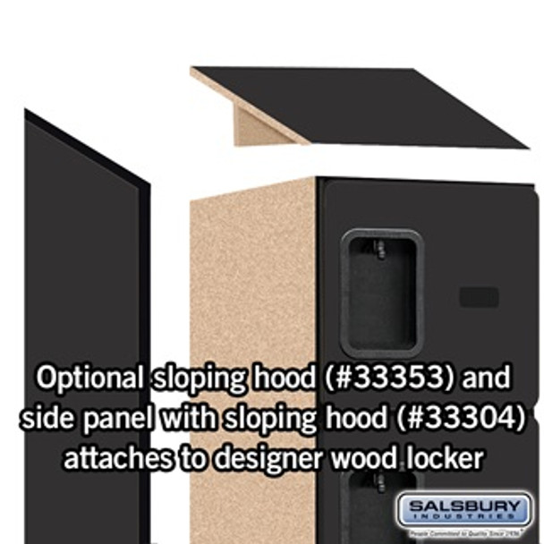 Designer Wood Locker - Five Tier Box Style 1 Wide 5 Feet High 18 Inches Deep Black