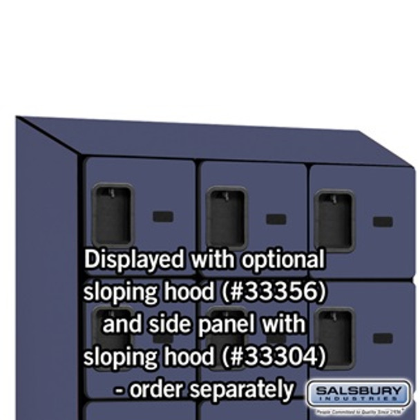 Designer Wood Locker - Five Tier Box Style 3 Wide 5 Feet High 18 Inches Deep Blue