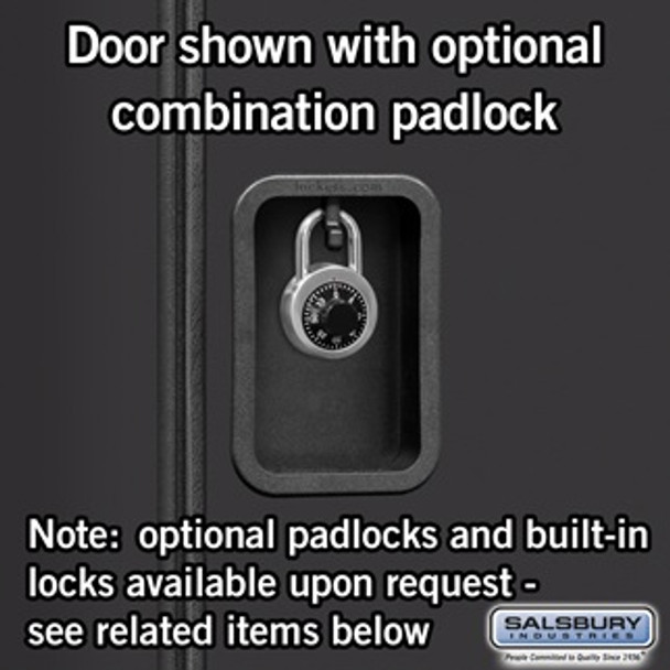 Designer Wood Locker - Single Tier 1 Wide 5 Feet High 21 Inches Deep Black