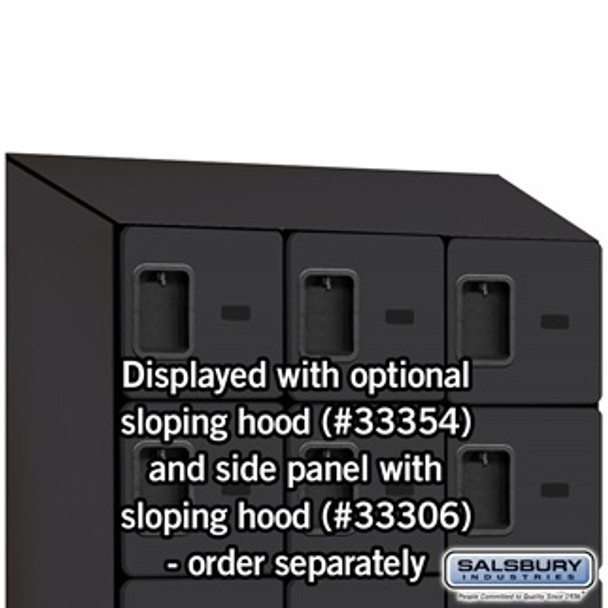 Designer Wood Locker - Six Tier Box Style 3 Wide 6 Feet High 21 Inches Deep Black