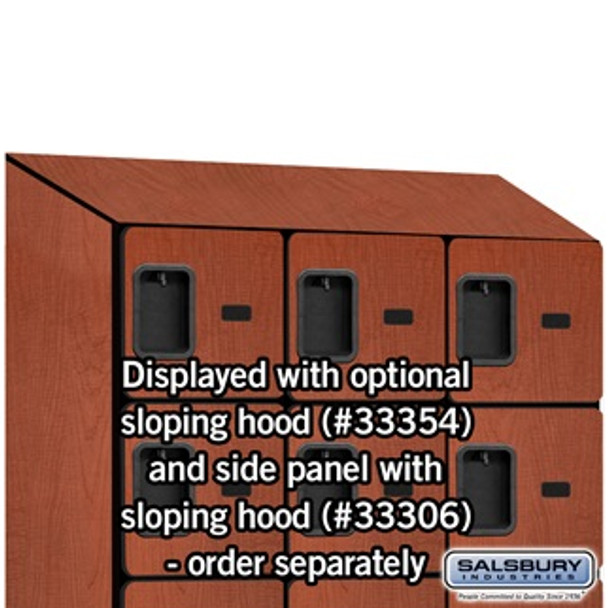 Designer Wood Locker - Six Tier Box Style 3 Wide 6 Feet High 21 Inches Deep Cherry