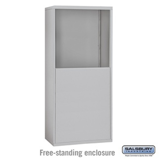 Free-Standing Enclosure for #19055-25 and #19058-25 - Recessed Mounted Cell Phone Lockers Aluminum