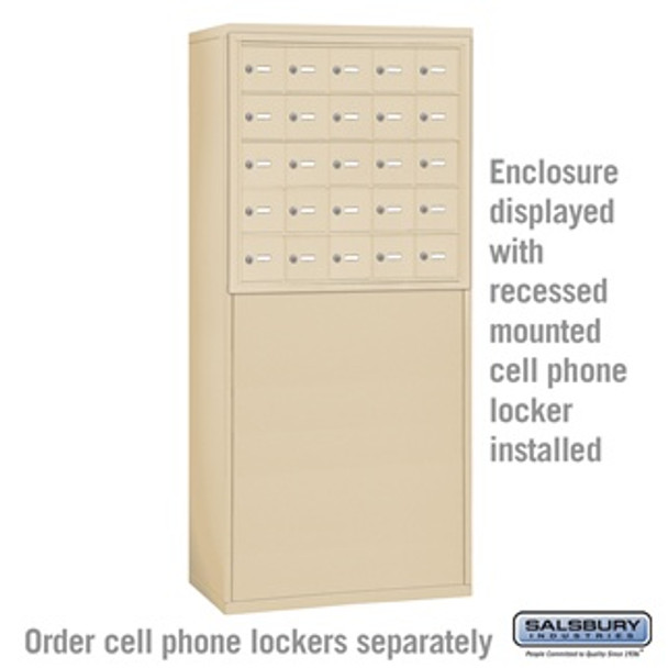 Free-Standing Enclosure for #19055-25 and #19058-25 - Recessed Mounted Cell Phone Lockers Sandston