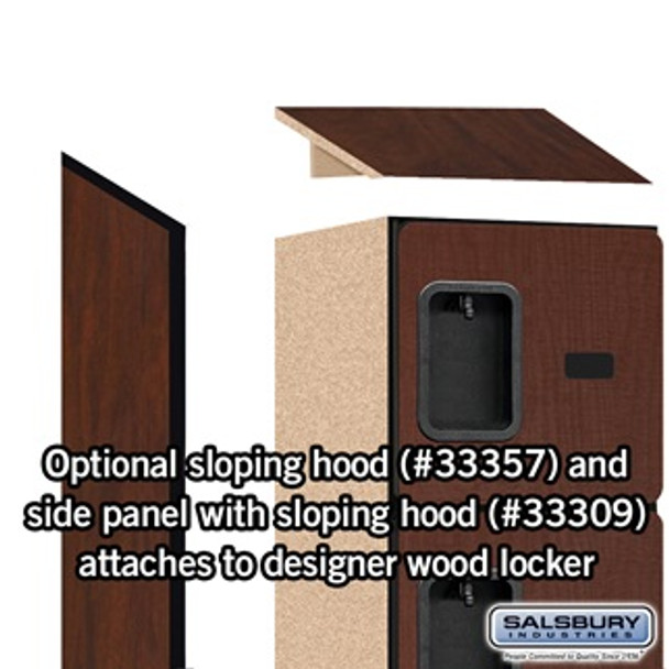 Designer Wood Locker - Five Tier Box Style 1 Wide 5 Feet High 15 Inches Deep Mahogany