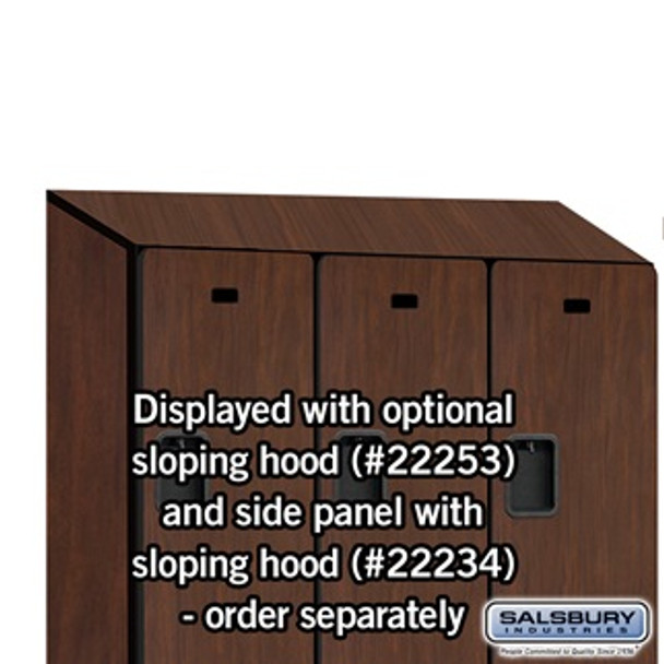 Extra Wide Designer Wood Locker - Double Tier 3 6 Feet High 18 Inches Deep Mahogany