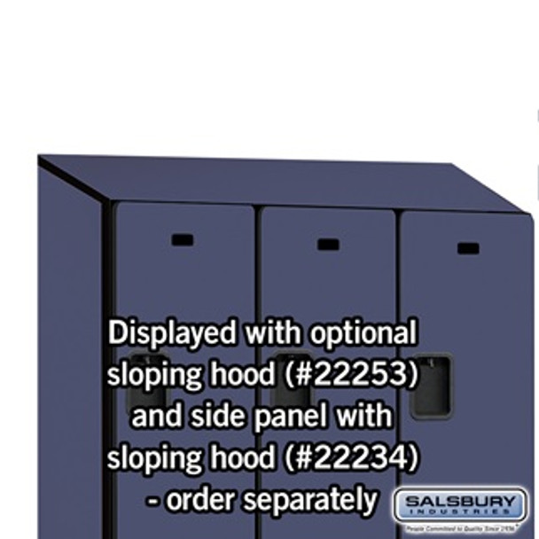 Extra Wide Designer Wood Locker - Double Tier 3 6 Feet High 18 Inches Deep Blue