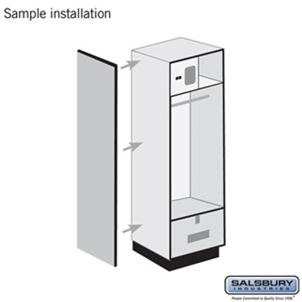 Side Panel - for Open Access Designer Locker and Gear 18 Inches Deep without Slo