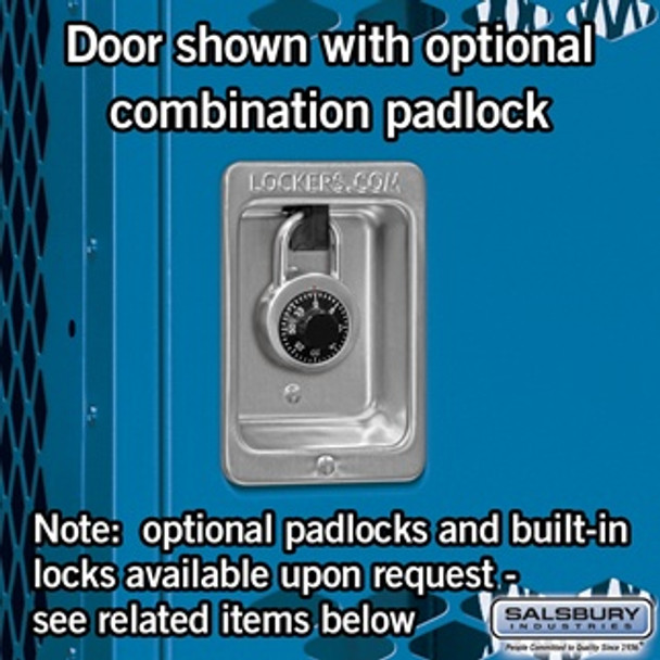 Extra Wide Vented Metal Locker - Single Tier 1 6 Feet High 18 Inches Deep Blue Unasse