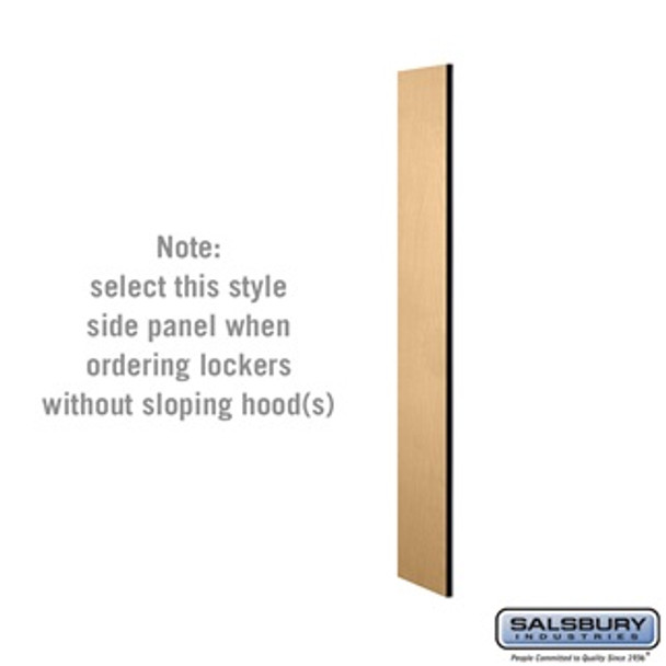 Side Panel - for 5 Feet High 15 Inch Deep Designer Wood Locker without Sloping Hood Maple