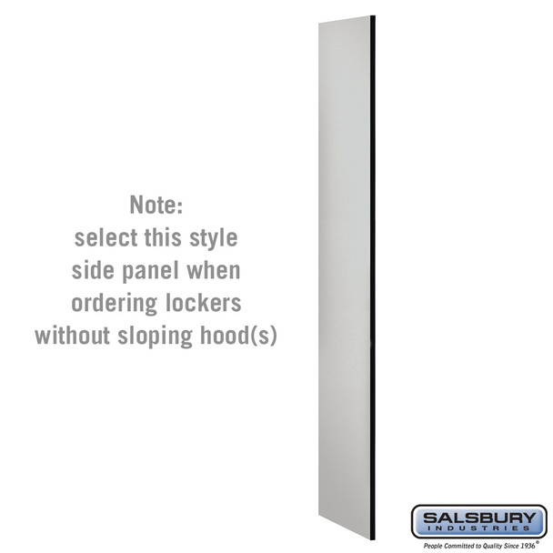 Side Panel - for 5 Feet High 15 Inch Deep Designer Wood Locker without Sloping Hood Gray