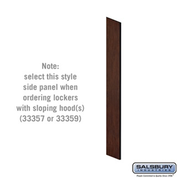 Side Panel - for 5 Feet High 15 Inch Deep Designer Wood Locker without Sloping Hood Mahogany