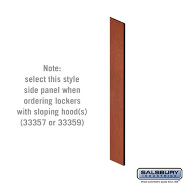 Side Panel - for 5 Feet High 15 Inch Deep Designer Wood Locker without Sloping Hood Cherry