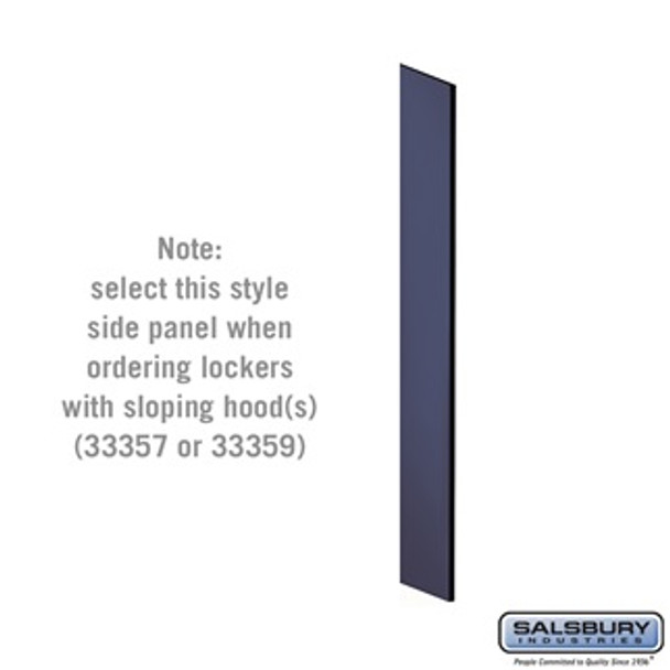 Side Panel - for 5 Feet High 15 Inch Deep Designer Wood Locker without Sloping Hood Blue