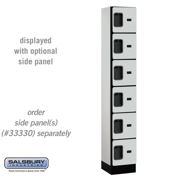 12" Wide Five Tier Box Style Designer Wood Locker - 1 Wide - 5 Feet High - 21 Inches Deep