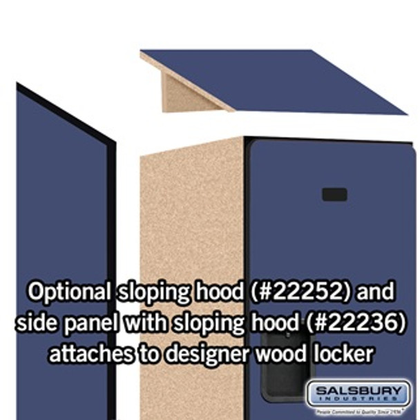 Extra Wide Designer Wood Locker - Double Tier 1 6 Feet High 21 Inches Deep Blue