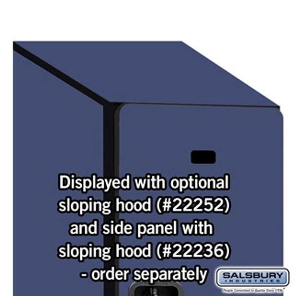 Extra Wide Designer Wood Locker - Double Tier 1 6 Feet High 21 Inches Deep Blue