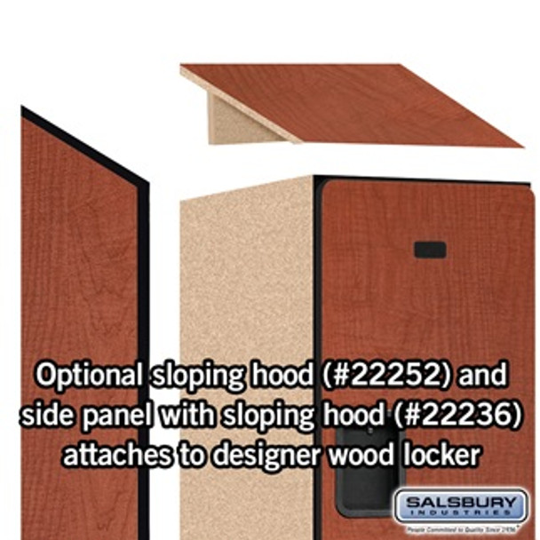 Extra Wide Designer Wood Locker - Double Tier 1 6 Feet High 21 Inches Deep Cherry