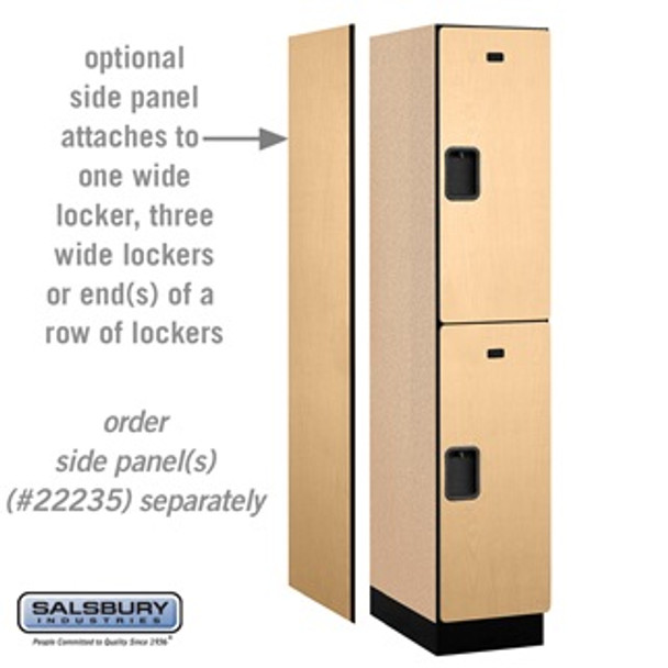 Extra Wide Designer Wood Locker - Double Tier 1 6 Feet High 21 Inches Deep Maple