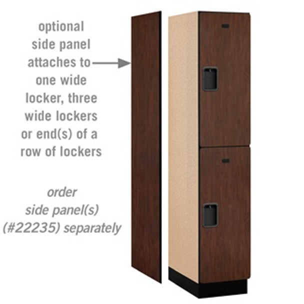 Extra Wide Designer Wood Locker - Double Tier 1 6 Feet High 21 Inches Deep Mahogany