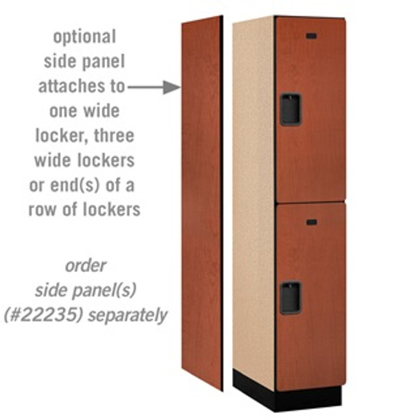 Extra Wide Designer Wood Locker - Double Tier 1 6 Feet High 21 Inches Deep Cherry