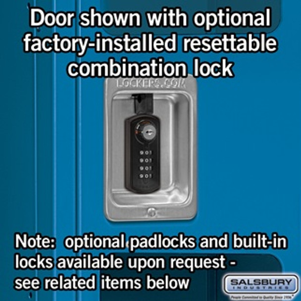 See-Through Metal Locker - Double Tier 1 Wide 5 Feet High 12 Inches Deep Blue Unassembled