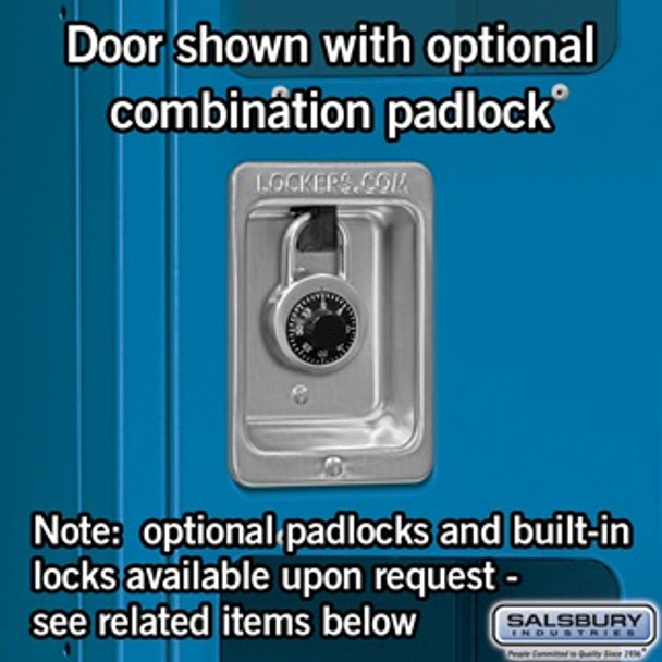 See-Through Metal Locker - Double Tier 1 Wide 5 Feet High 12 Inches Deep Blue Assembled