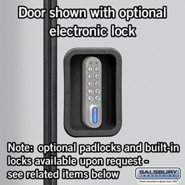 Extra Wide Designer Wood Locker - Single Tier 1 6 Feet High 24 Inches Deep Gray