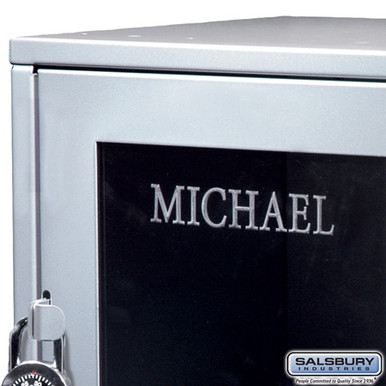 Window Frame Locker Custom Window Engraving - Modular Locker with Window - Locker Emporium