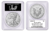 2018-W Burnished Silver Eagle SP70 PCGS FDOI 3-Coin City Set Liberty label *Pop 40*