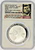 2017 B.V. Island Silver $1 John F. Kennedy Rev, PF70 NGC 100th Anniv of Birth One of First 2,000 Struck