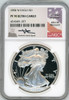 2004 W Proof Silver Eagle PF 70 NGC Ultra Cameo Mercanti Signed