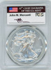 2011-W Burnished Silver Eagle SP70 PCGS flag Mercanti