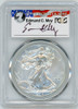 2014-W  Burnished Silver Eagle SP 70 PCGS Moy Signed