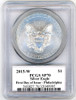 2015-W Burn ASE SP70 PCGS FDOI - Philadelphia flag Mercanti