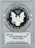 2011-W $1 Proof Silver Eagle PR70 PCGS T Cleveland Blue Eagle *POP 2*