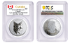 2020 $25 Canada Lynx Multifaceted High Relief PR70 PCGS FDOI flag label