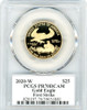 2020-W $25 Proof Gold Eagle PR70 PCGS First Strike T Cleveland Blue Eagle