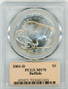 2001-D $1 Silver Buffalo MS70 PCGS T. Cleveland Art Deco