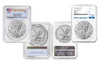 2023 2-Coin Silver Eagle Set MS70 NGC Early Releases & PCGS Flag First Strike