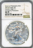 2021 (P) ASE Heraldic Eagle T-1 MS70 NGC Struck at Philadelphia Emergency Production scale label - white core