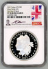 2021 Silver Dollar Girl $2 Piefort ECS PF70 NGC Ultra Cameo FDOI Jody Clark Great Britain flag