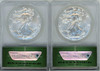 2021 2-Coin ASE Set MS70 ANACS Type 1 Last Stike Heraldic Eagle & First Strike Eagle in Flight From First 400 Boxes # of 1587 monster box label