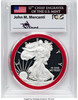 2012-S ASE 2-Coin Set Rev PR/PR70 PCGS 75th Anniv Struck at San Francisco Mint Engravers Series flag Mercanti, red gasket