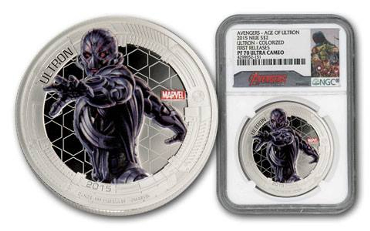 2015 $2 5-Coin Set Avengers - Age of Ultron PF70 NGC First