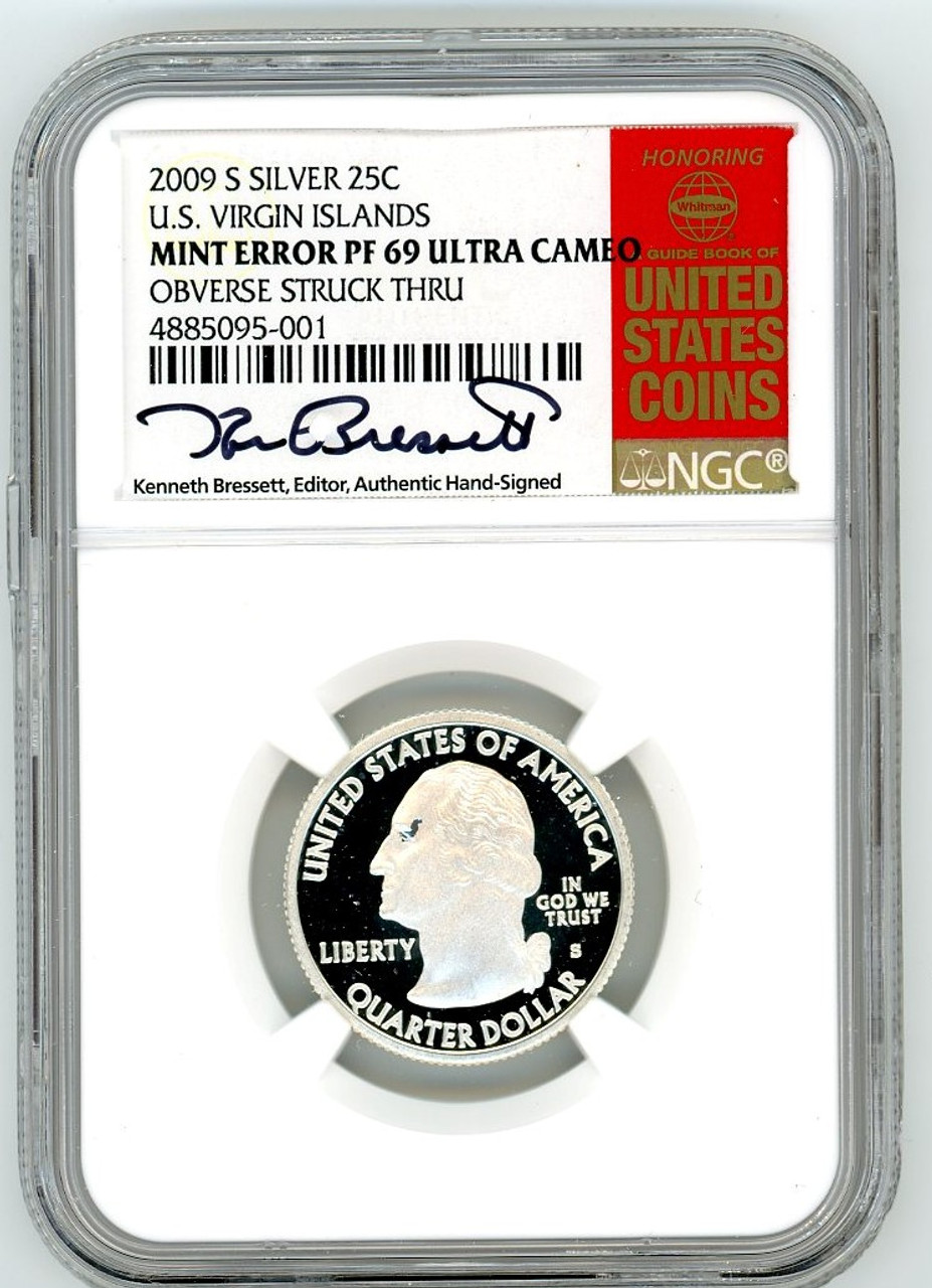 2009 S Silver 25C US Virgin Islands PF69 NGC Ultra Cameo Mint 